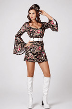 Ladies 1970s Disco Dress