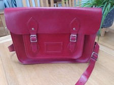 The Cambridge Satchel Company Red Leather School College University Document Bag