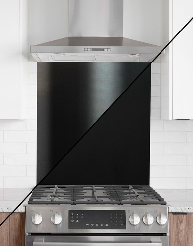 Kitchen splashback aluminium - kitchen,