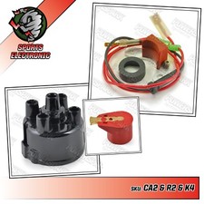Mini Lucas 45D 59D Electronic Ignition Kit Red Rotor Arm and Distributor Cap