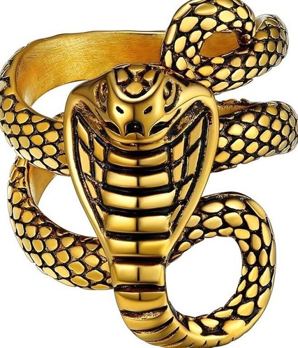 Ring snake cobra 18ct - ring, w