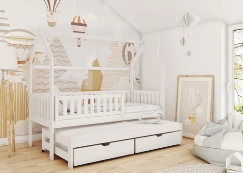 Brand new white wooden single - wooden,
