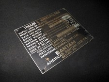 WW2 US Army - BANTAM T-3 ¼ TON JEEP TRAILER DATA PLATE – SUPERB!