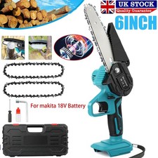 6'' Cordless Chainsaw Electric One-Hand Saw Wood Cutter for Makita 18V Battery
