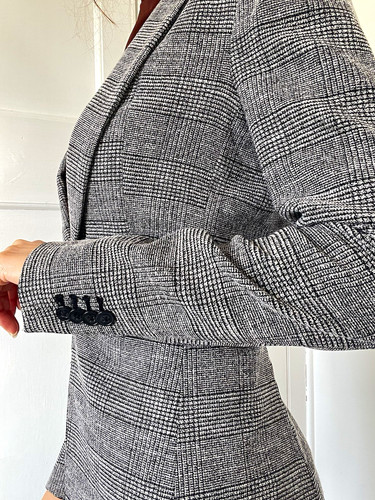 Womens grey check tweed - h&m,