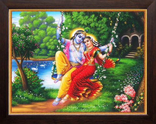Radha krishna swinging - radha-krishna, jhoola
