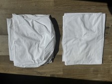 2 x Bunk Bed Fitted Sheet White 30 x 75 x 9 inches. Small Single Caravan Used