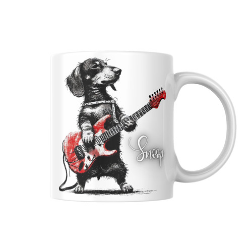 Personalised guitar dachshund - personalised,