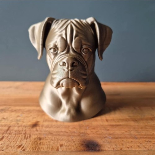 4inch boxer dog bust - boxer,