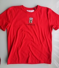 Size 12 UK Tee & CAKE / TOPSHOP " Im The Lucky One" Red T Shirt .lucky Cat