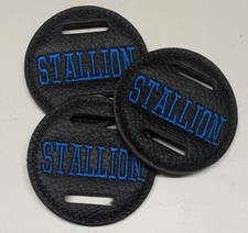 1 X 6cm Dark brown LEATHER Stallion Bridle Disc Mini Pony Shetland Falabella