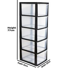 A4 Storage Drawers Unit 5 Drawers Tower Medium for Home, School, Office, Bedroom