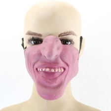 Bruce Forsyth Half Face Mask BIG CHIN Funny Fancy Dress Stag Strictly Cards Joke