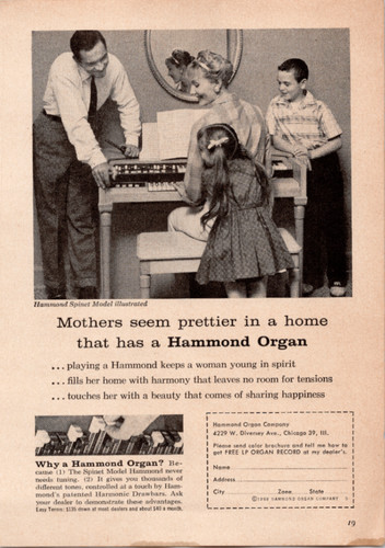 1958 hammond spinet organ - 1958,