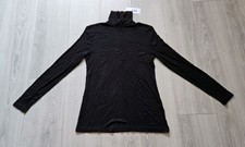 Thin Black Roll Neck Stretchy