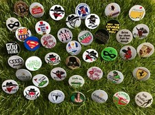 15 x 25mm ASSORTED DESIGNS  PLASTIC STUDDED  GOLF BALL MARKERS   FREE U.K. P&P