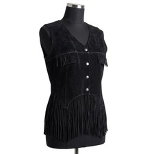 Vintage fringe tassel suede