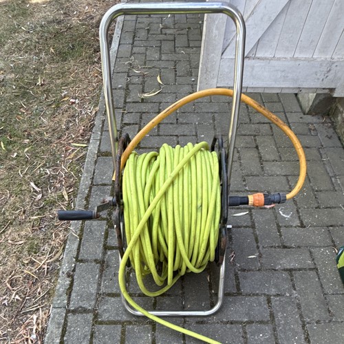 Portable metal hose reel - portable,