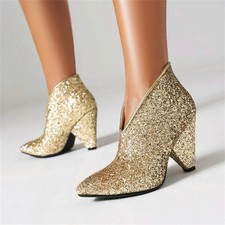 Women's Shiny V-Cut Ankle