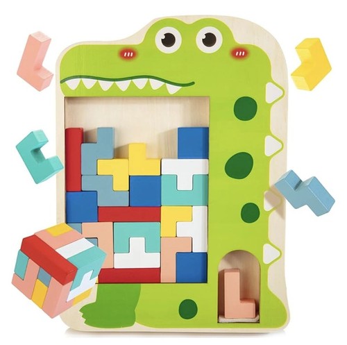 Wooden blocks puzzle brain - puzzle,