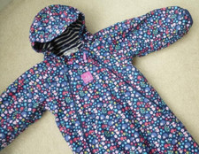 JOJO MAMAN BEBE Snowsuit 2-3Yrs 🦔❤️ HEDGEHOG Fleece Lined All-In-One PUDDLESUIT