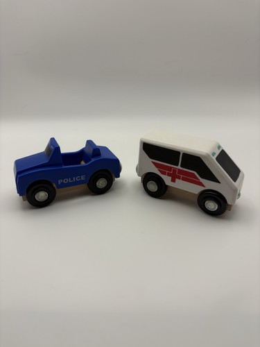 Wooden police car ambulance - police,