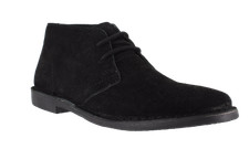 Thomas Crick Gobi Mens Black Classic Leather Ankle Desert Boots
