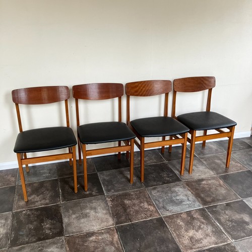 Mid century teak dining chairs - teak,