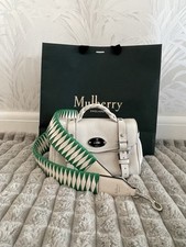 Mulberry Mini Alexa with Vichy strap limited edition In white soft leather 