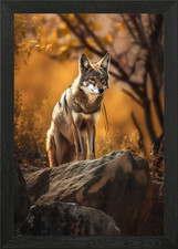 Sly Coyote Framed Wall Art