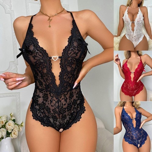 Women lace sexy crotchless - lace,