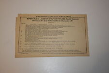 Timetable - London Country