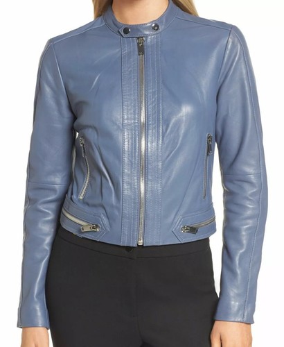Women blue leather - blue,