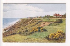 A R Quinton postcard No. 3754 - Frinton, Cliffs and Beach, Essex - 1920s or 30s