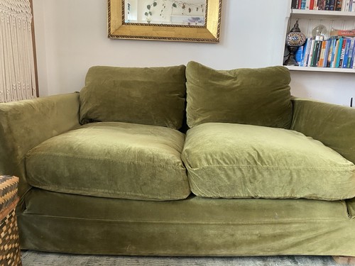 Sofa com two - seater, green