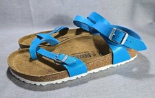 Birkenstock Yara Habana Leather Sandal for Women - Blue UK Size 8 EU 42 