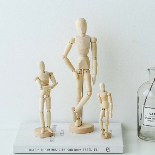 Wooden action toy figures - action,
