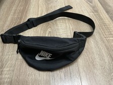 Nike Heritage Bum Bag Cross Body Adult Black Zip Pocket Hip Waist Travel Pouch