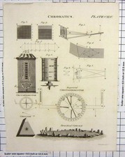 Original Old Antique Print