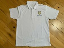 HARDLY WORN LEEDS UTD FOOTBALL CLUB SPORTS COLLEGE POLO SHIRT WHITE SIZE SMALL