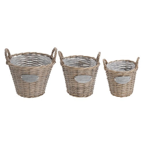 Wicker baskets planters - wicker,