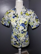 Heather Valley Floral Print Blouse Spring Summer Size 14