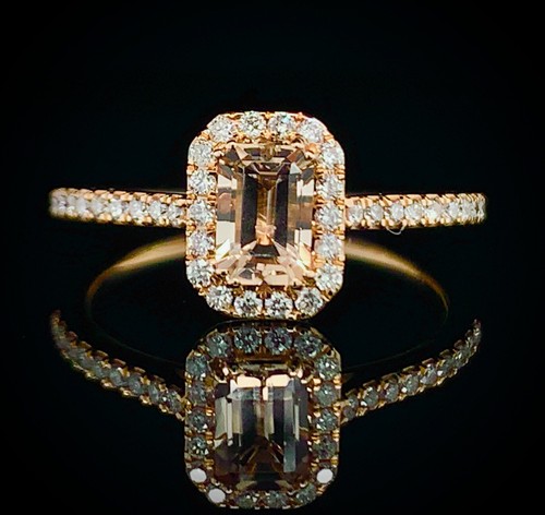 Emerald cut morganite - cut,