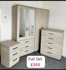 Brand New SILVER 4 Doors Wardrobe Set £350  FREE FITTING ❤️