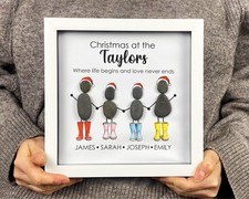 Personalised Pebble Art Family