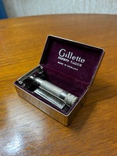 Vintage Gillette 1940’s silver razor Brit Pat No.430030