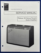 Original Fender Reissue '65 Deluxe Reverb Guitar Amplifier Service Manual