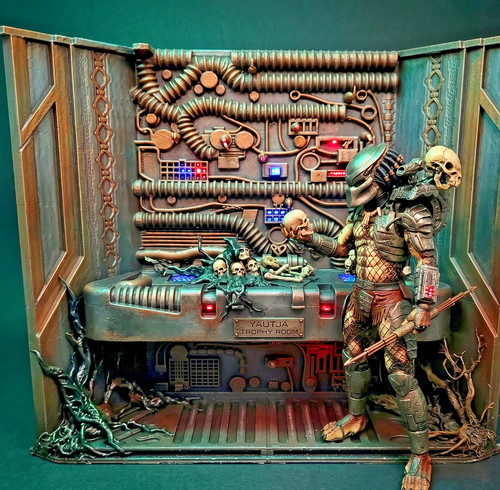 Predator trophy room diorama - room,