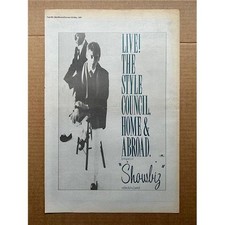 STYLE COUNCIL HOMA AND ABROAD POSTER SIZED original music press advert from 1986