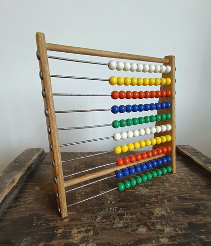 Vintage school abacus 100 - vintage,